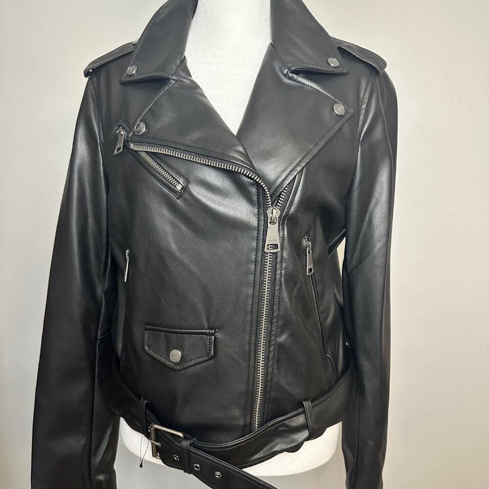 NWT - DKNY Faux Leather Moto Jacket